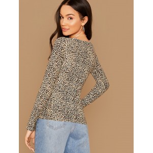 Form Fitted Leopard Top